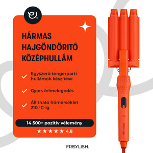 HÁRMAS HAJGÖNDÖRITŐ KÖZÉPHULLÁM 25MM