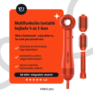 Multifunkciós ionizáló hajkefe 4 az 1-ben