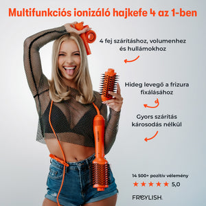 Multifunkciós ionizáló hajkefe 4 az 1-ben