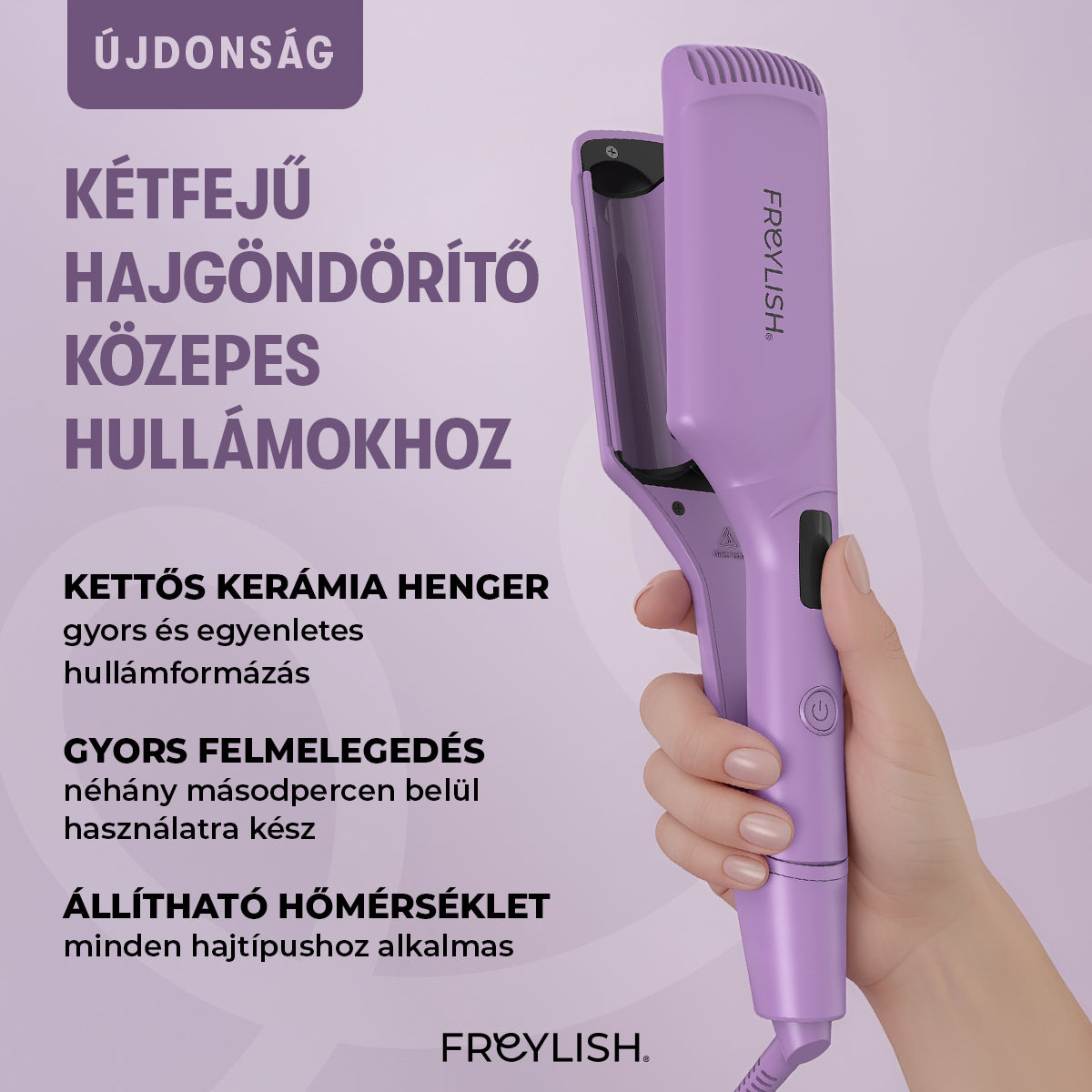 LIMITÁLT KIADÁS Duplahordós hajformázó közepes hullámokhoz