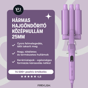 LIMITÁLT KIADÁS HÁRMAS HAJGÖNDÖRITŐ KÖZÉPHULLÁM 25MM