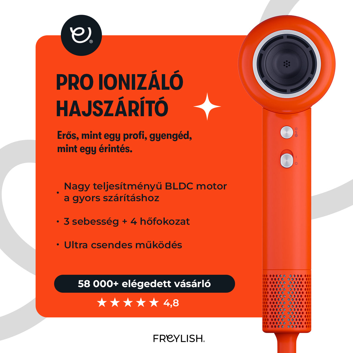 PRO ionizáló hajszárító
